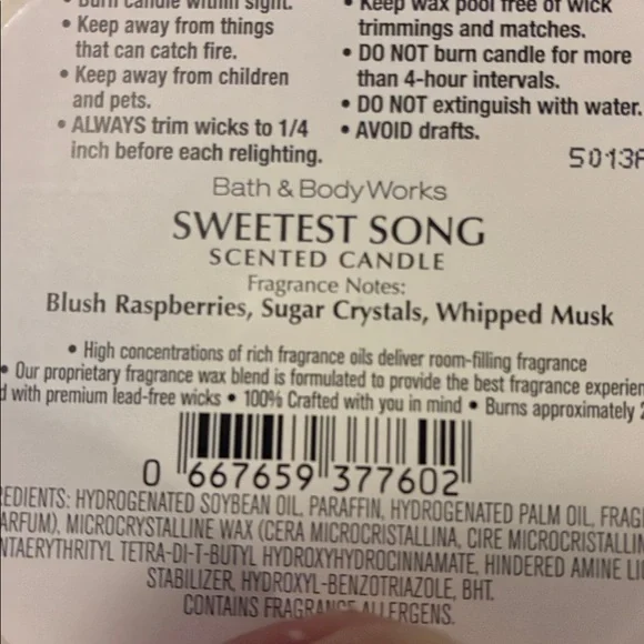 NEW Sweetest Song Scented Candle 3-Wick 🩷 ( No Box) - Picture 4 of 5